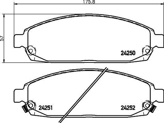 NF PARTS Комплект тормозных колодок, дисковый тормоз NF0012101